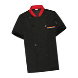 Maxbell Unisex Chef Coat Workwear Chef Jacket for Food Service Catering Restaurant M Black