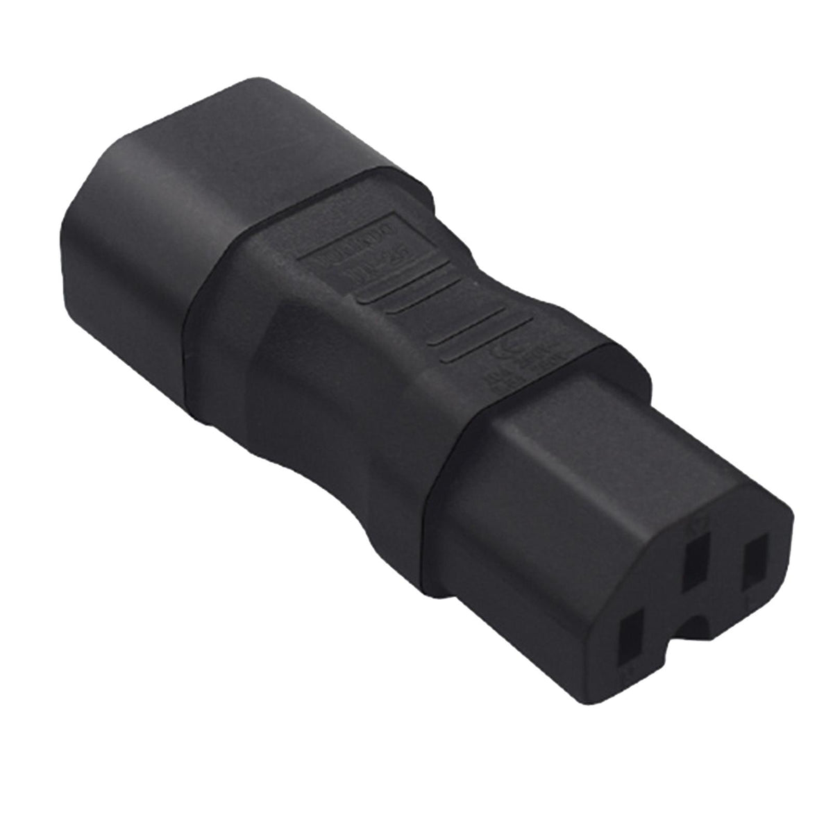 Maxbell C14 to C15 Power Adapter 250V 10A Straight Copper Durable for Wall Mount Pdu