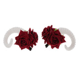 Maxbell Ram Horns Cosplay Headband Sheep Goat Greek Faun Horns Fancy Dress Up White