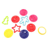 Maxbell 10 Pieces of Plastic 3D Dough Clay Cookie Mold Set Kids Educational Toy Gift