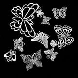 Maxbell Wholesale 12 Assorted Antique Butterfly Insect Charms Pendant Findings
