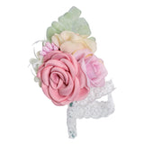 Max Artificial Silk Corsage Boutonniere Flowers Wedding Banquet Party Decoration