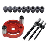 Maxbell Vertical Self Centering Dowel 6/8/10mm for Craft Woodworking Carpenters Red