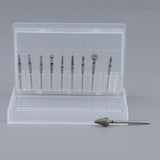 Maxbell 10pcs/set Professional Nail Tips Grinding Heads Nail Art Drill Bits Tool E