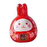 Maxbell Chinese New Year Rabbit Statue Small Bunny Figurine Miniature for Desk Decor
