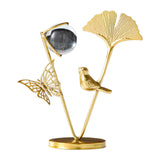 Maxbell Leaves Sculpture Bookshelf Artwork Accent Desk Home Cabinet Bedroom Figurine 7x7x16cm
