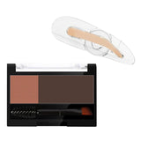 Maxbell Women Adjustable Instant Eyebrow Powder Brow Shape Set Powder 02 and Stamp