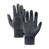 Maxbell Men Winter Touch Screen Comfortable Full Finger for Biking Outdoor Gray Medium