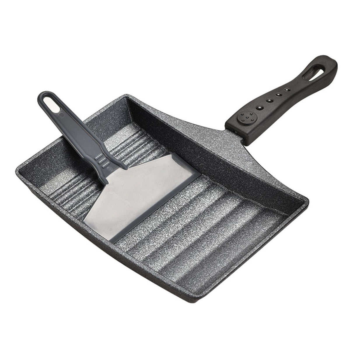 Maxbell Omelet Pan Cooking Tools Portable Curved Bottom for Household Picnic Party