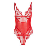 Maxbell Bodysuit Lingerie Leotard L Red