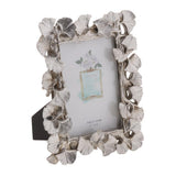 Max 4"/6"Vintage Silver Resin Gingko Leaf Picture/Photo Frame 16x16x1.5cm_4 inch