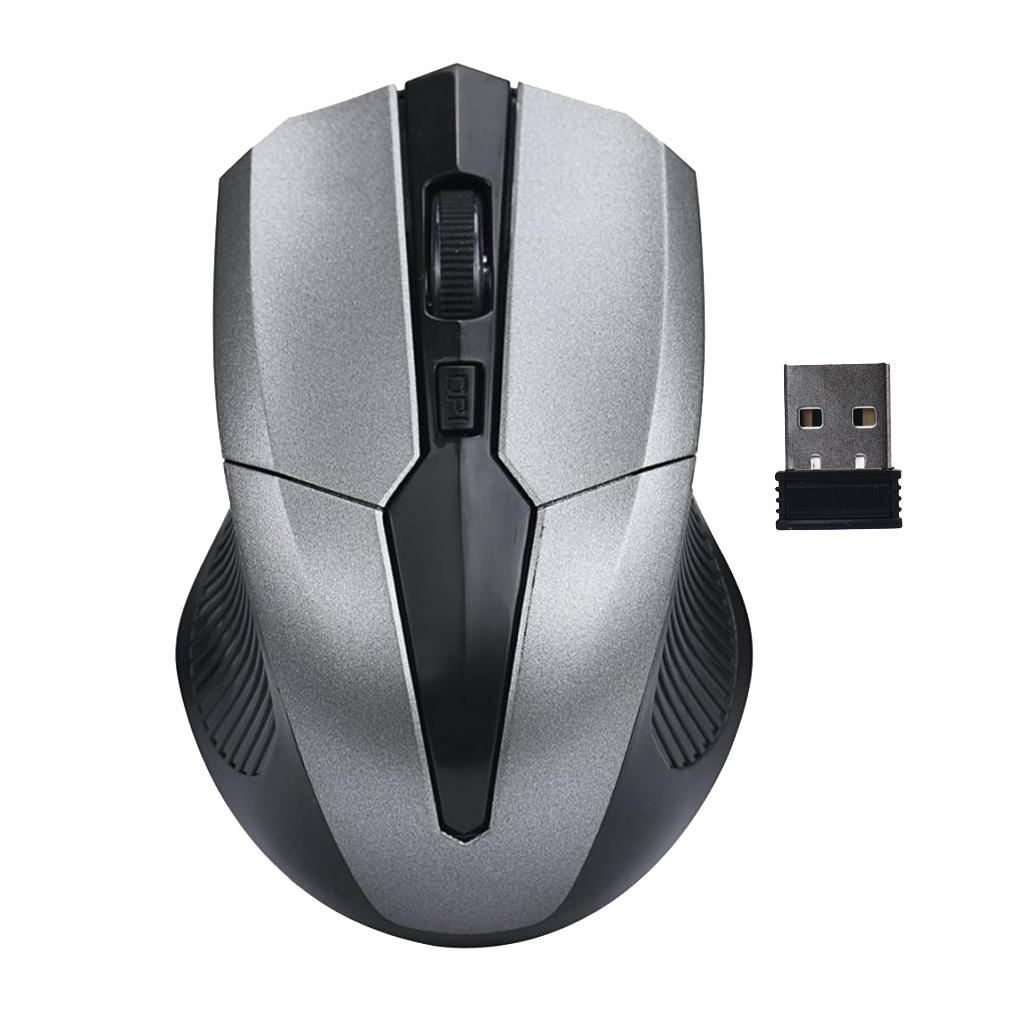 Max 2.4 G High Precision Wireless Optical Mouse Receiver Win/Mac/Android Gray