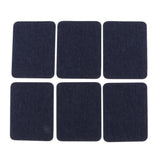 Max 6pcs Iron on Denim Patches for Jeans Clothing Jacket Repair Tool Deep Blue