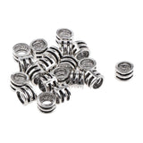 Maxbell Dreadlock Hair Beads Hair Braid Rings Cuff Clips Hair Decoration Jewelry LQ420-3--20pcs