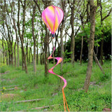 Max Hot Air Balloon Wind Spinner Stripe Garden Yard Outdoor Decor Rose Red Cloud