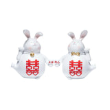 Maxbell Creative Couple Rabbit Figurine Wedding Gifts for Shelf Home Decoration