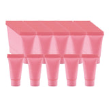 Maxbell 100Pcs Empty Soft Tubes Bottle 5ml with Caps for Makeup Cream pink