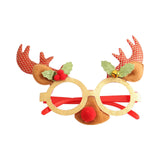 Maxbell Christmas Decoration Costume Eyeglasses Christmas Glasses for Holiday Favors Red Antlers