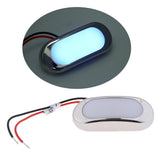 Maxbell 3" LED Oblong Courtesy Light Surface Mount Boat Yacht Stair Deck Garden Blue