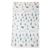 Max 1Pcs Nordic Style Christmas Tree Elk Curtain Blackout  Cloth Perforated