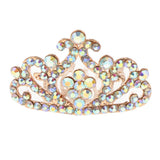 Max Girls Princess Tiara Crown with Comb Kids Hair Accessories Rose gold