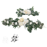 Maxbell Artificial Flowers Swag Wall Decorative Wedding Arch Flowers for Front Door Champagne