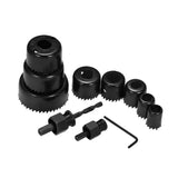 Maxbell Hole Saw Cutting Drill Bit Kit Wood Carbon Steel Circular Cutter Set 11pcs