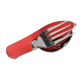 Maxbell Camping Utensils Traveling Home Flatware Camping Gear Camping Cutlery Red
