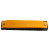 Max 16 Holes C Key Tremolo Harmonica Mouth Organ Musical Instrument Gift Golden