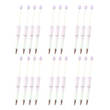 Maxbell 20Pcs Bead Pens Ball Pen DIY Printable Creative for Exam Stationery Supplies Purple