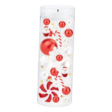 Maxbell DIY Christmas Vase Filler Pearl Gift Table with Cup Cabinet Floating Candles Santa Claus