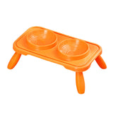 Maxbell Double Dog Bowls Food and Water Bowls Pet Feeder Cat Food Bowls for Dogs Orange