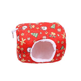 Maxbell Hamster House Bed Hanging Hammock soft for Rabbit Indoor Winter Red
