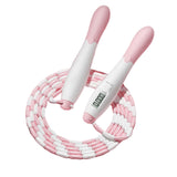 Maxbell Children Soft Beaded Segment Jump Rope Skipping Rope with Counters Portable Pink