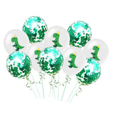 Max 10PCS Latex Dinosaur Balloon Party Wedding Decor 5 dinosaurs 5 Green sequins
