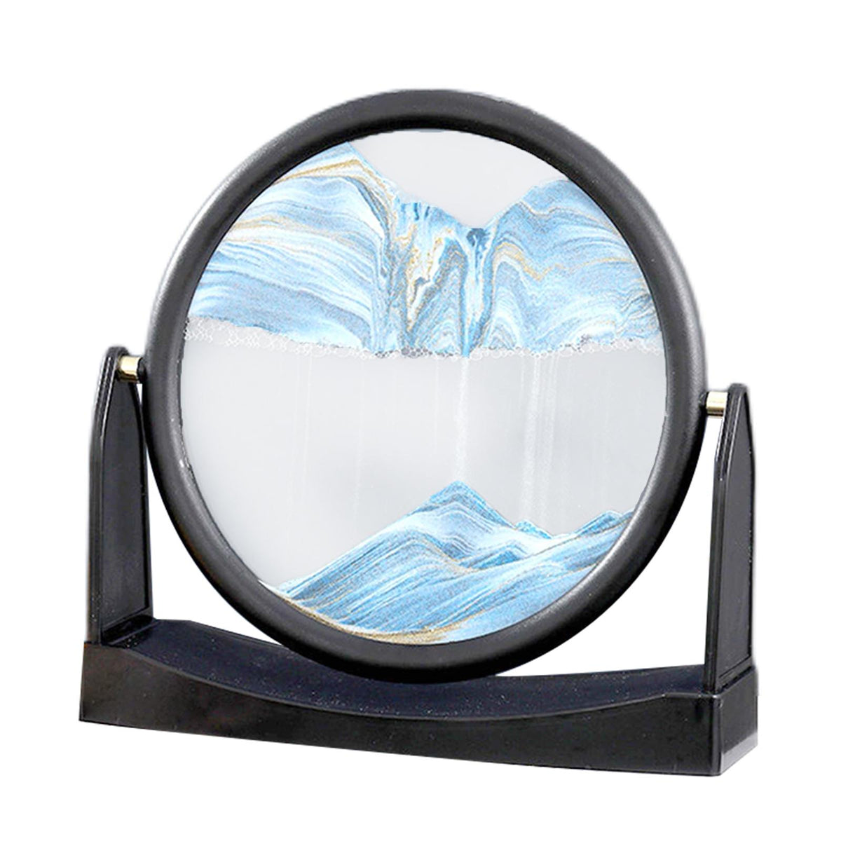 Maxbell Moving Sand Picture Flowing Sand Painting for Decoration Office Blue