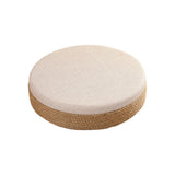 Maxbell Round Seat Cushion Seat Pad Ottoman Tatami Pouf Mat for Balcony Dining Room White
