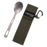 Maxbell Titanium Camping Tableware Durable Ultralight for Backpacking Tableware Spoon Green Bag