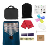 Maxbell Portable 17 Key Kalimba Mbira Finger Percussion Thumb Piano Blue