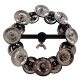 Maxbell Hi Hat Tambourine with Double Row Music Rhythm Tambourine for Ensemble