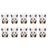 Max 10Pcs Panda Paper Party Plates Cups Birthday Wedding Tableware 10Pcs Paper Cups