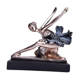 Maxbell European Style Ballet Dancer Figurine Gift Resin for Entrance Shelf Garden B