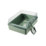 Maxbell Cat Litter Box Open Air with Rim for Indoor Cats Low Profile Cat Litter Tray Green