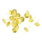 Maxbell 24Pieces Earrings Blank Brass Bezel For 10mm Cabochon Setting Gold