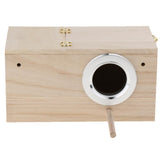 Max Wooden Cage Bird Parrot Parakeet Nest Small Animals House Middle Right Open