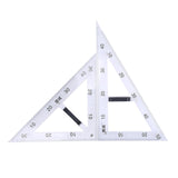 Maxbell Math Geometry Ruler Teaching Aids Schooling Tool for Home School Drawing 2pcs Ruler