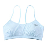 Maxbell Teen Bra Girls Soft Breathable Training Bra Vest Seamless Wireless Blue
