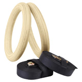 Maxbell Gymnastics Rings Adjustable with Buckle 14.76ft Long Straps for Gym Workout 32mm