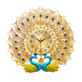 Maxbell Creative Peacock Wall Clock Non Ticking Wall Watch Fashion for Office Home StyleC