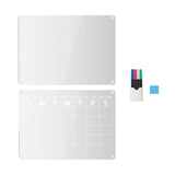 Maxbell 2x Acrylic Magnetic Dry Erase Board Calendar Refrigerator Magnet for Office